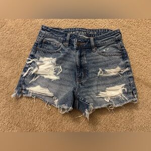 American Eagle Outfitters Ripped Blue Jean Shorts